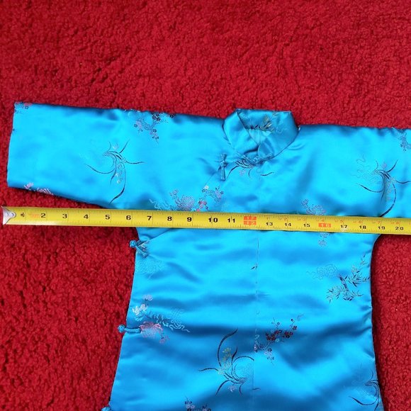 RARE vintage 60s Chinese silk padded baby dress NWOT - Picture 7 of 10